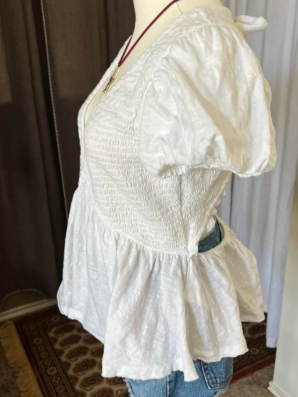 FREE PEOPLE white Charlotte Top 🤍